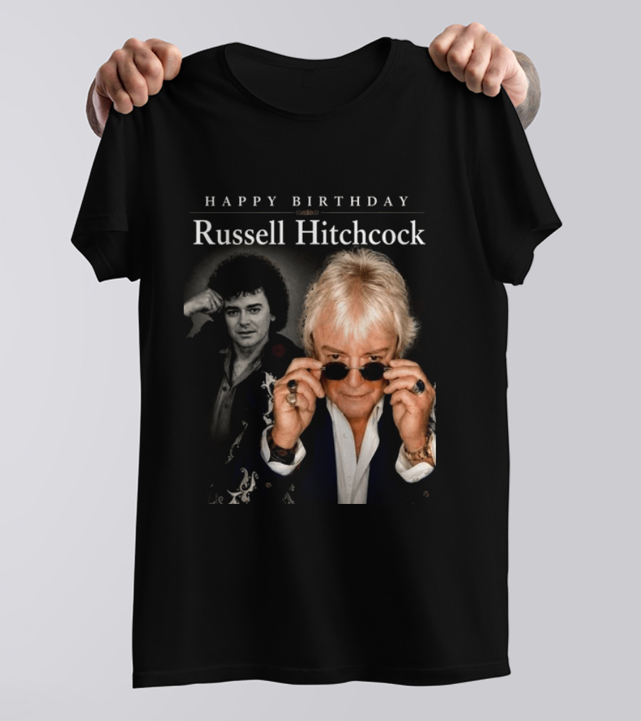 Happy Birthday Russell Hitchcock Iconic Music Celebration T-Shirt
