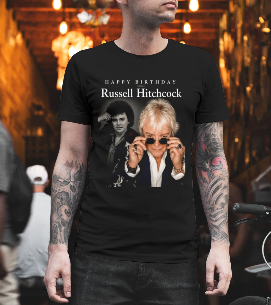 Happy Birthday Russell Hitchcock Iconic Music Celebration T-Shirt
