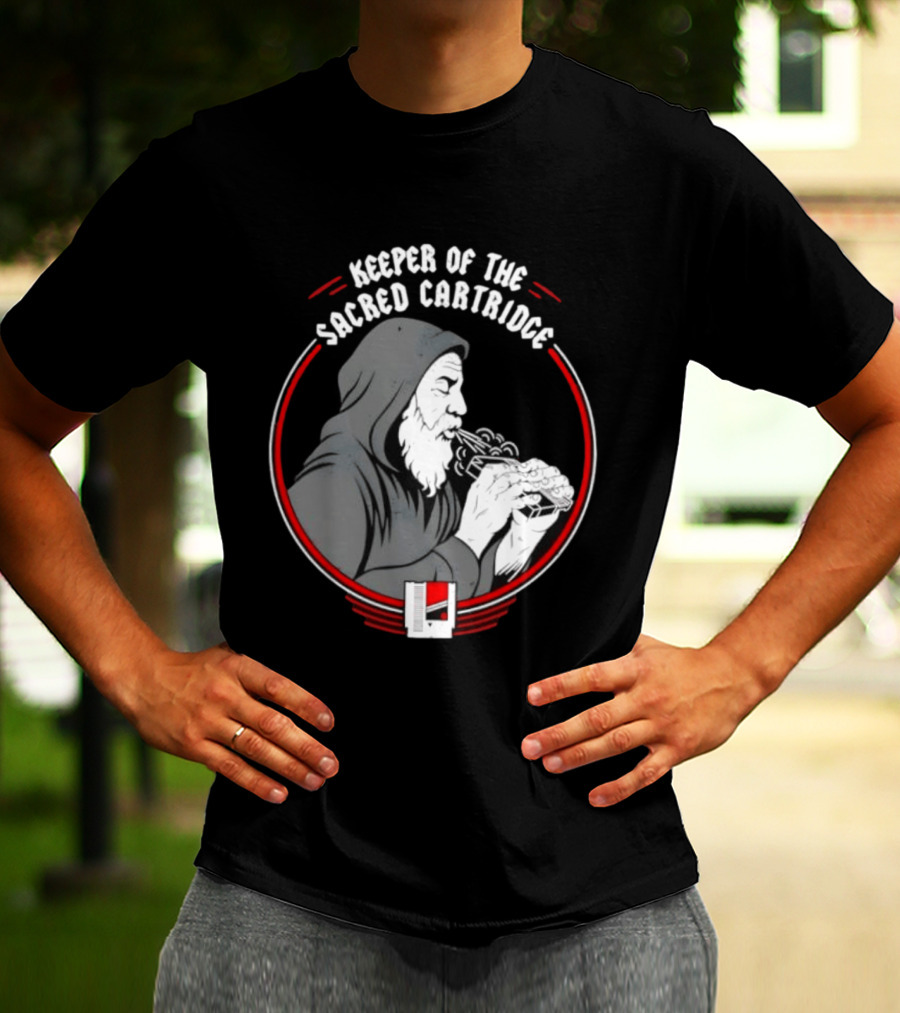 Keeper Of The Sacred Cartridge Gaming System Old Monk T-Shirt