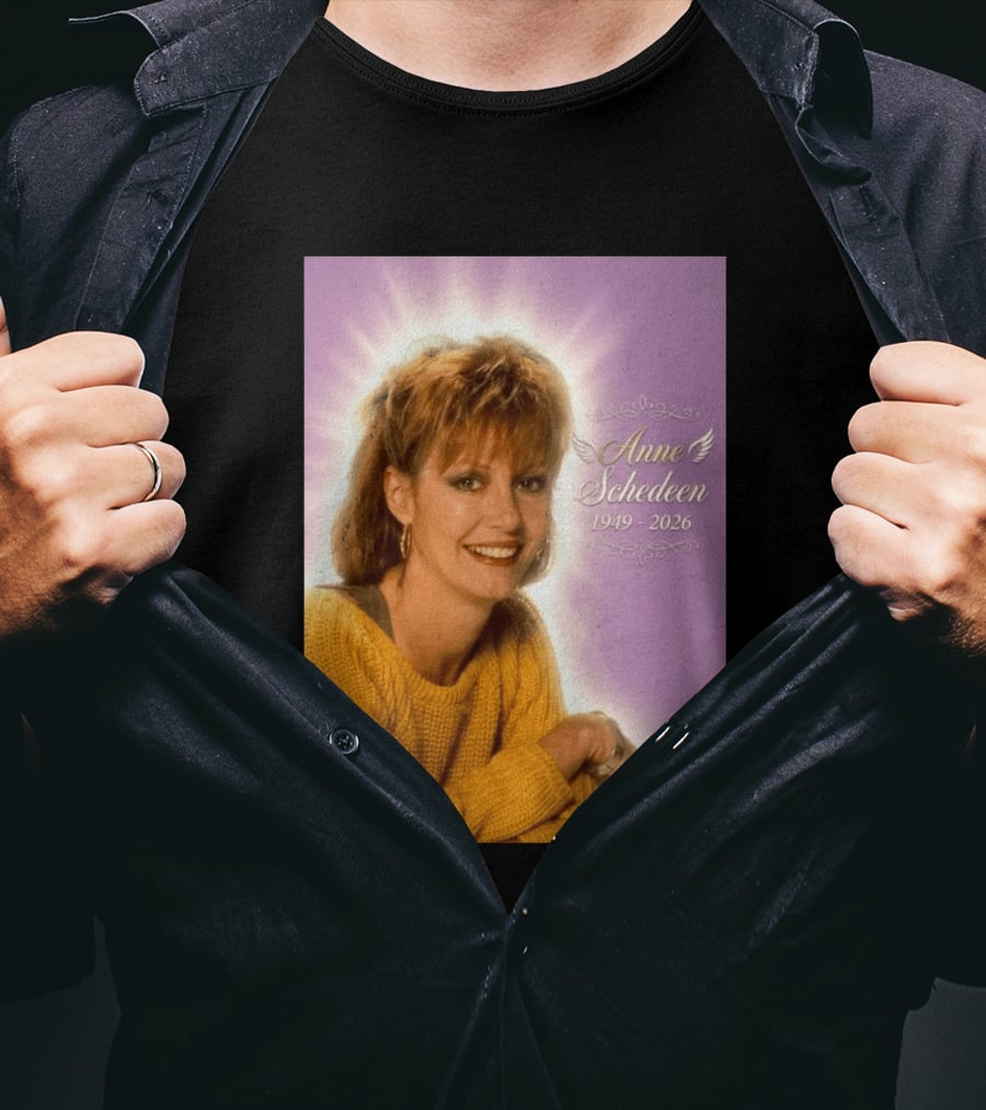 Anne Schedeen 1949 2026 Memorial Image With Angel Wings T-Shirt