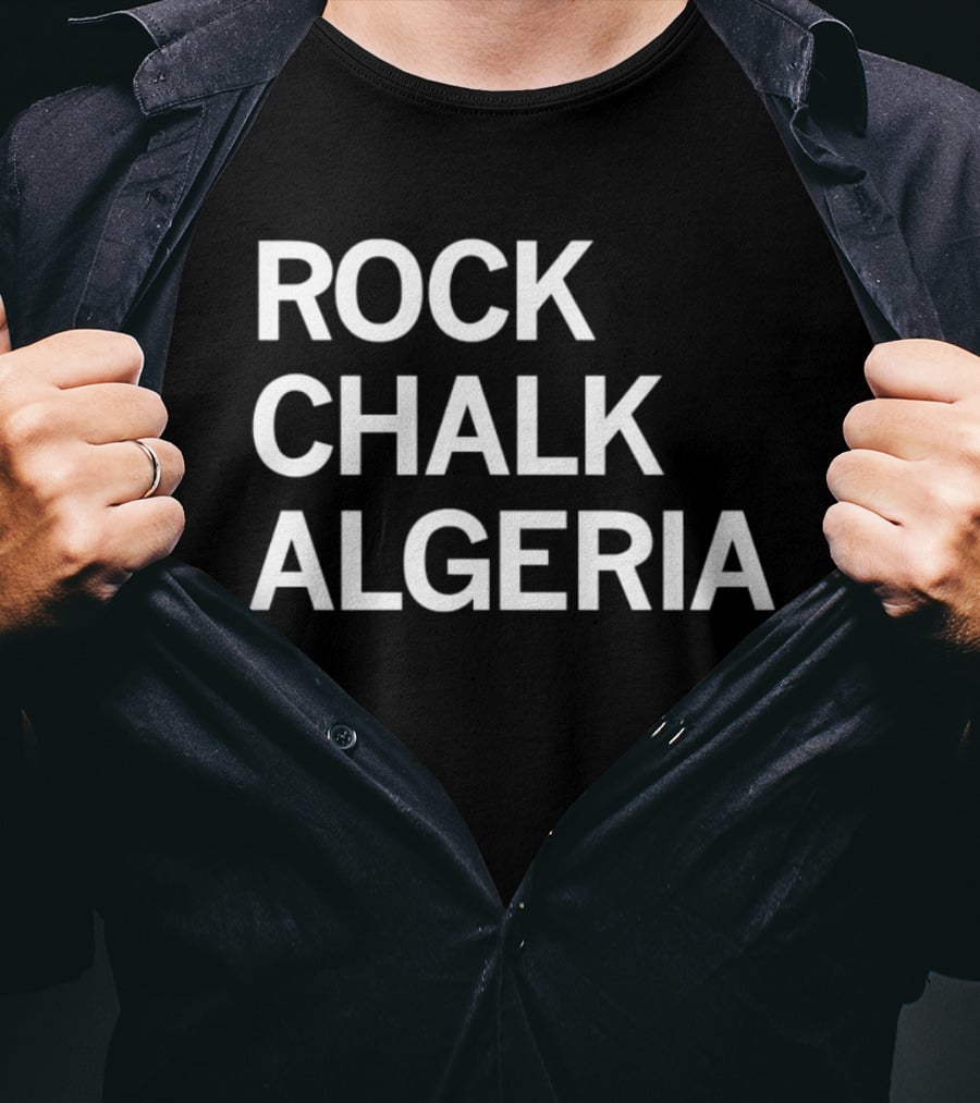 Rock Chalk Algeria Bold White T-Shirt