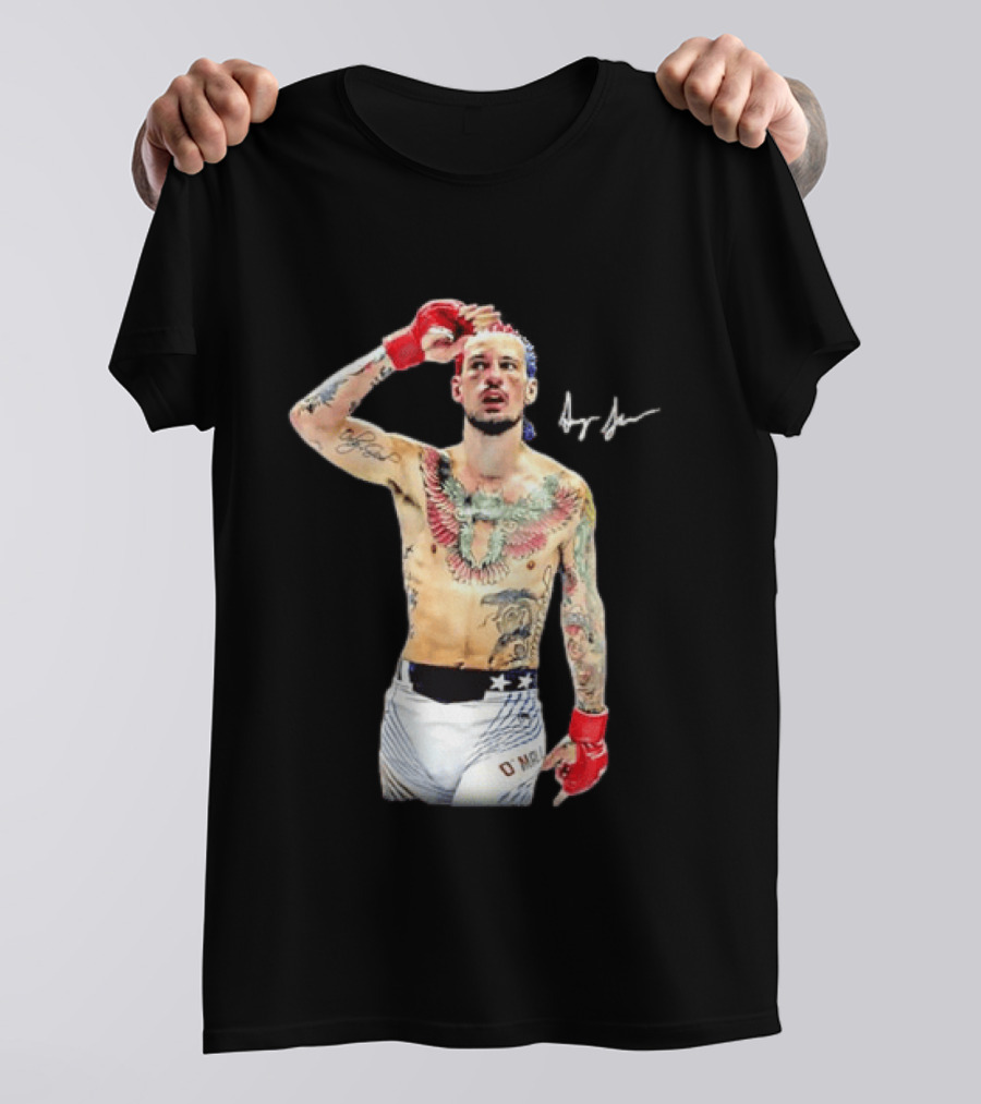 Sean O'Malley UFC MMA Fighter Autographed Pose T-Shirt