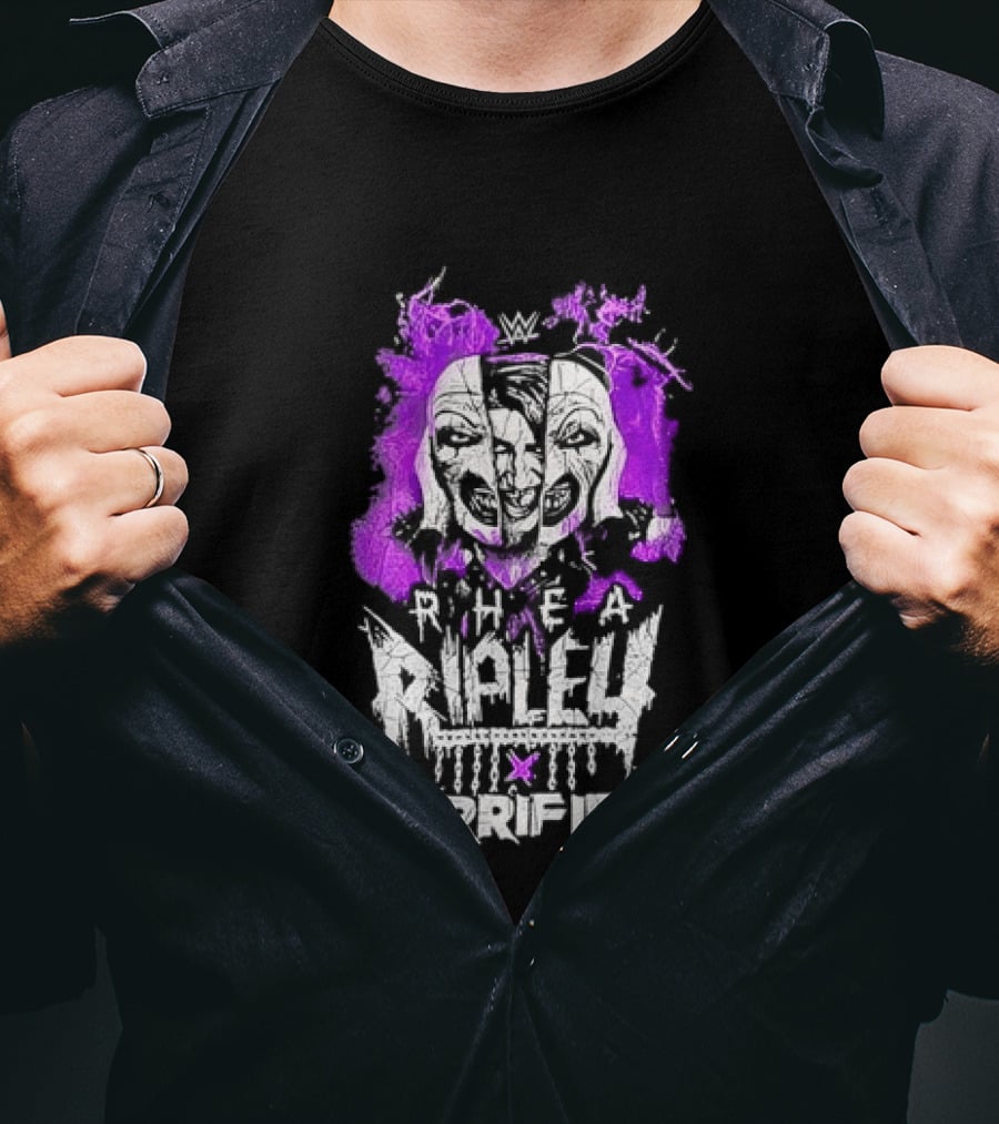Rhea Ripley Terrifier Split Mask Purple WWE T-Shirt