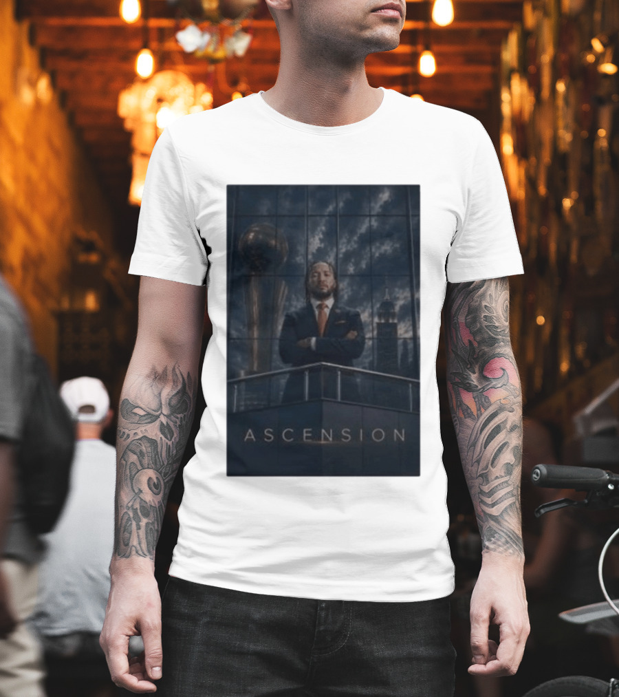 Ascension Jalen Brunson 2026 NBA Champs Trophy Victory Skyline T-Shirt