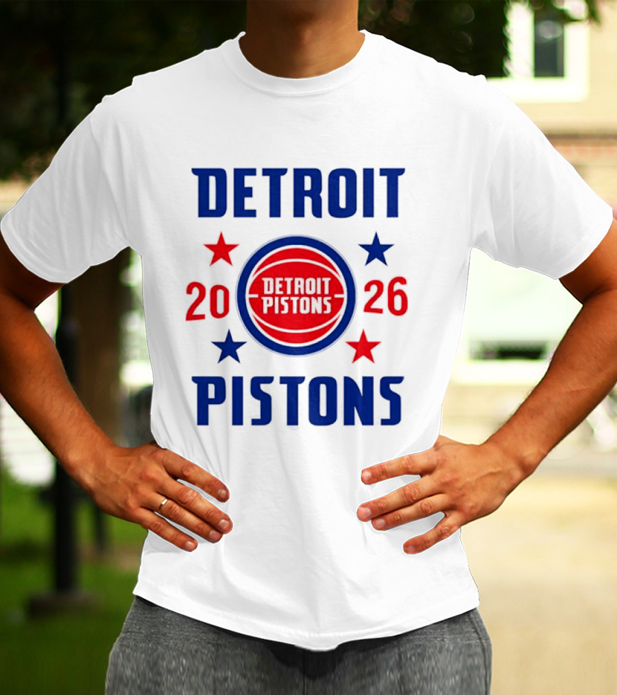 Detroit Pistons 2026 NBA Stars Team T-Shirt