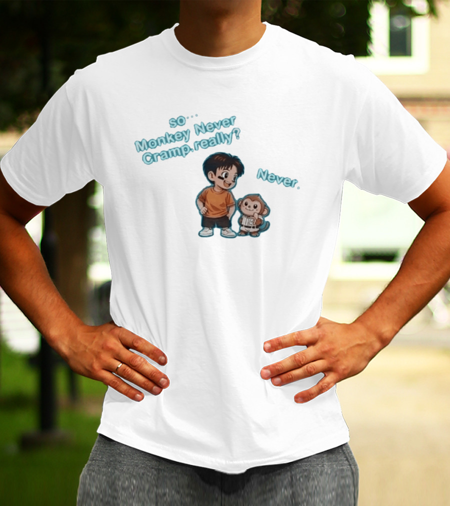 So Monkey Never Cramp Really Munenori Kawasaki Never T-Shirt