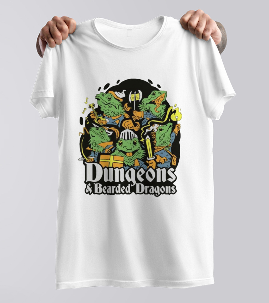 Dungeons And Bearded Dragons Adventurers Party Fantasy Game T-Shirt