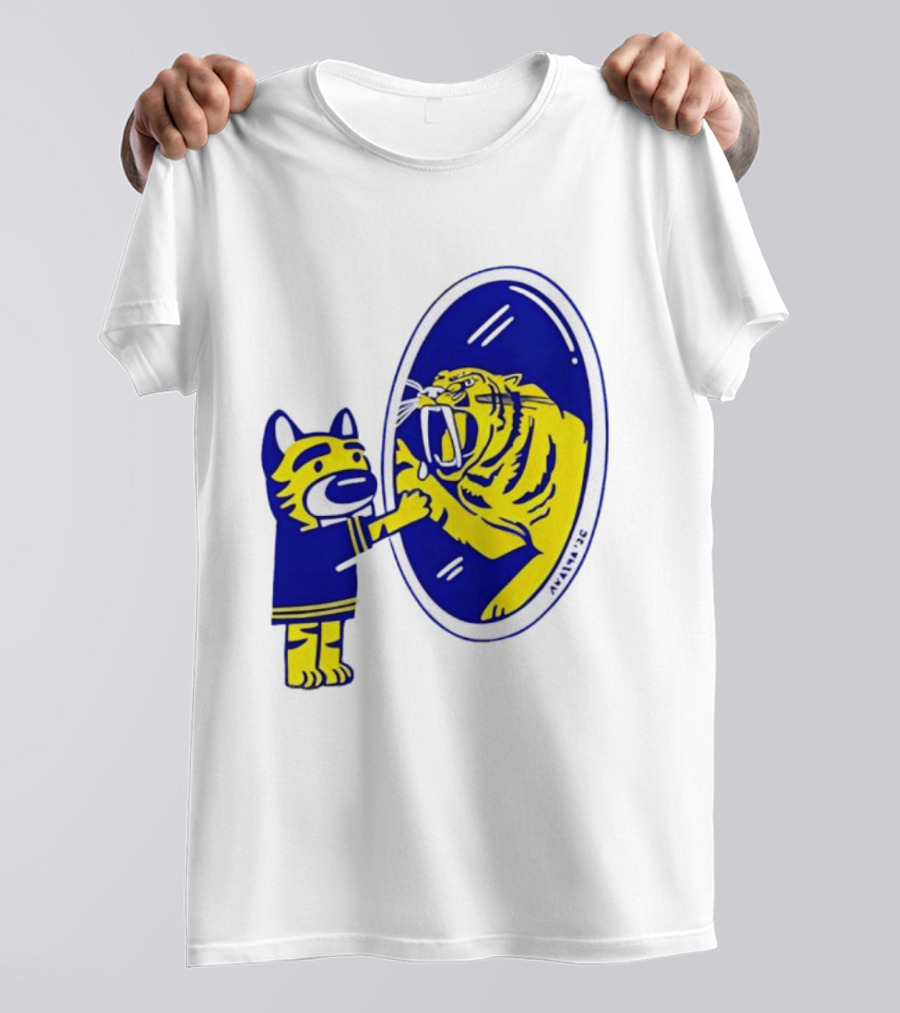 Gnash Predators Sabretooth Tiger Mirror Reflection T-Shirt