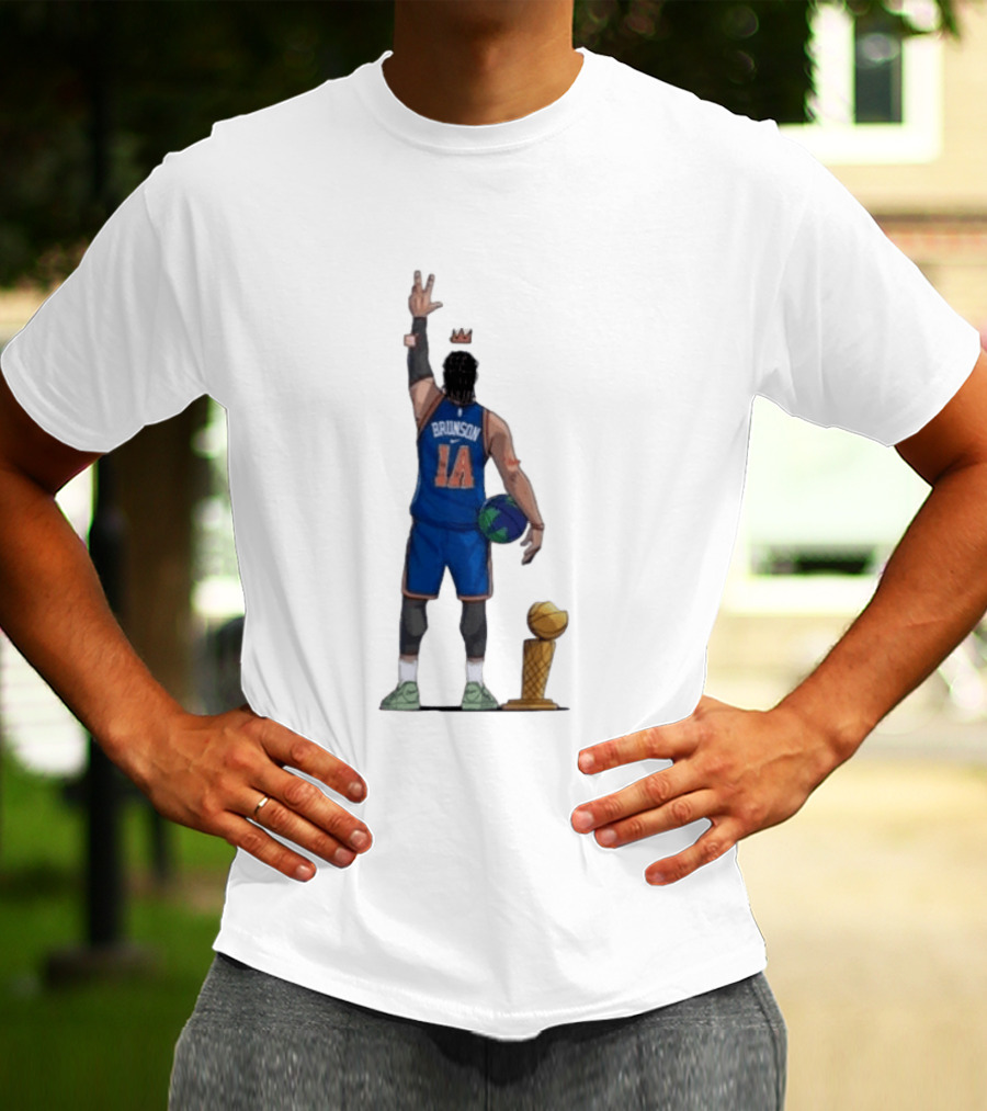 Jalen Brunson 1a Ayooo Becky Trophy 2026 NBA Basketball Knicks Sports T-Shirt