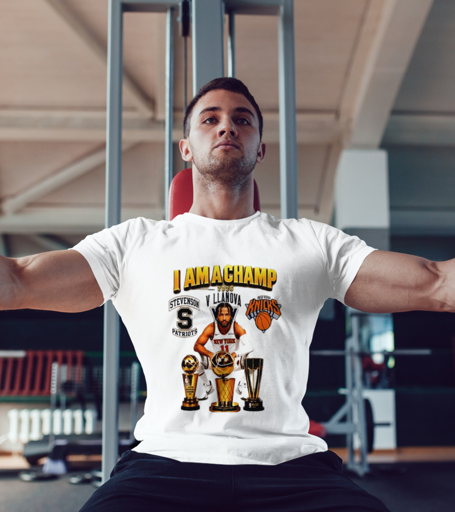 New York Knicks Jalen Brunson I Am A Champ Stevenson Villanova Patriots 2026 T-Shirt