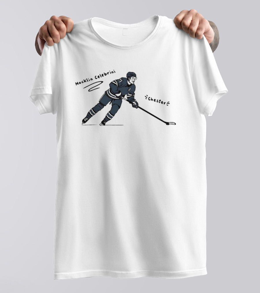 Macklin Celebrini San Jose Sharks Chester NHL Hockey Player T-Shirt