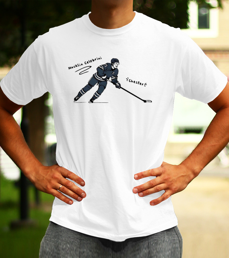 Macklin Celebrini San Jose Sharks Chester NHL Hockey Player T-Shirt