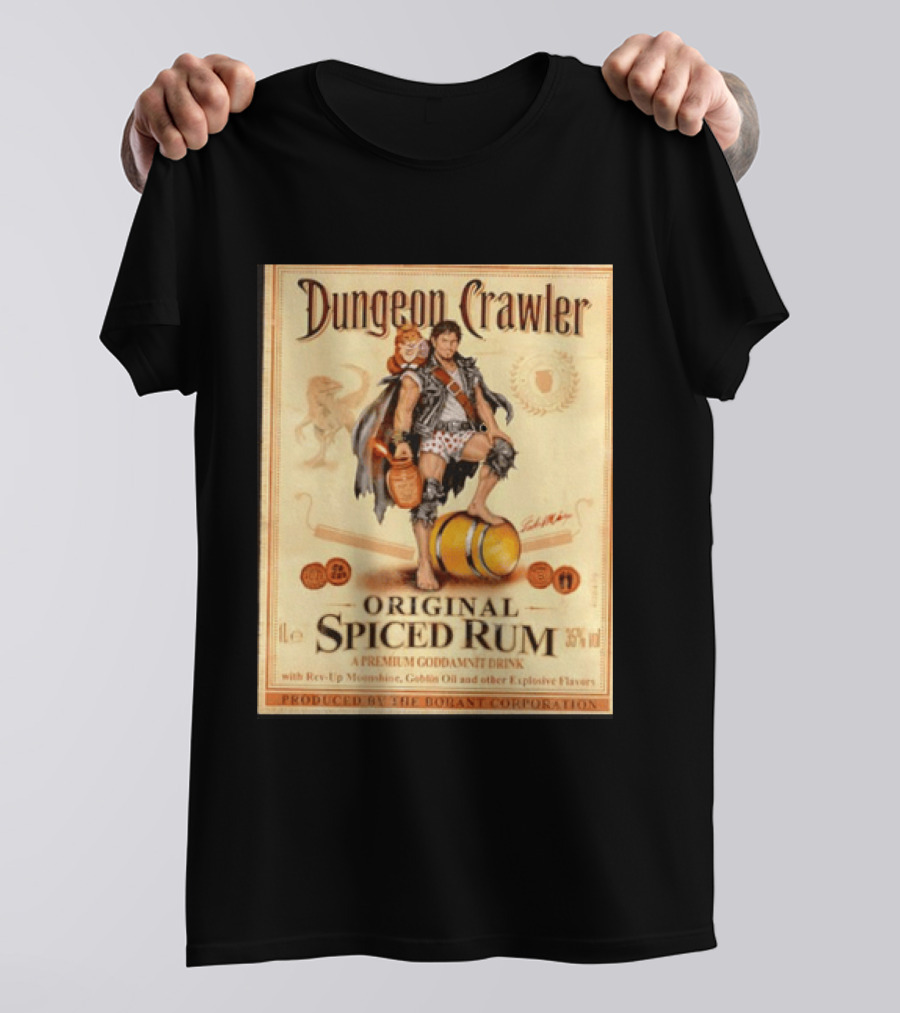 Dungeon Crawler Original Spiced Rum Borant Corporation Premium Drink T-Shirt