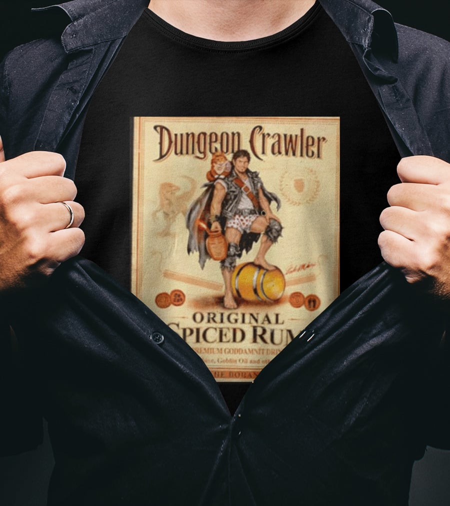 Dungeon Crawler Original Spiced Rum Borant Corporation Premium Drink T-Shirt
