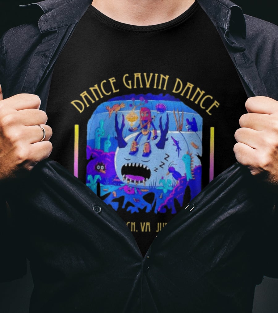 Dance Gavin Dance Underwater Virginia Beach VA June 12 2026 Concert Tour T-Shirt