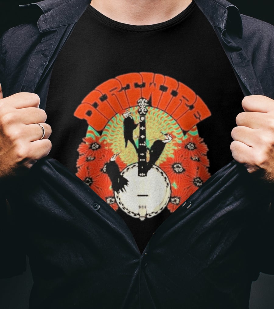 Dirtwire June 2026 Red Rocks Banjo And Crow Floral T-Shirt