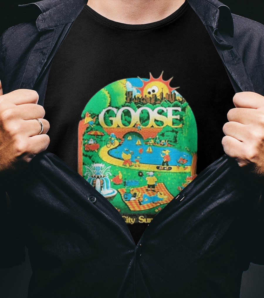 Goose New York City Central Park Summer 2026 Fun Scene T-Shirt