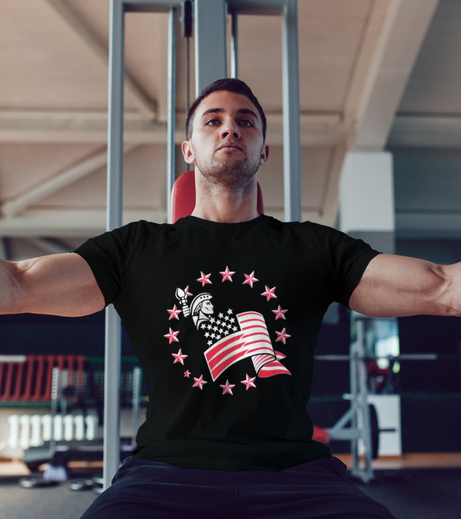 Patriotic Lady Liberty American Flag Stars USA Pride T-Shirt