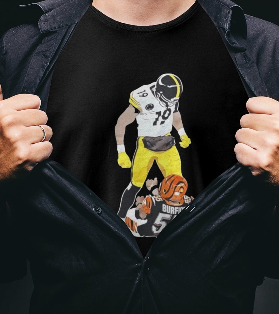 Pittsburgh Steelers JuJu Smith Schuster Over Vontaze Burfict NFL Highlight T-Shirt