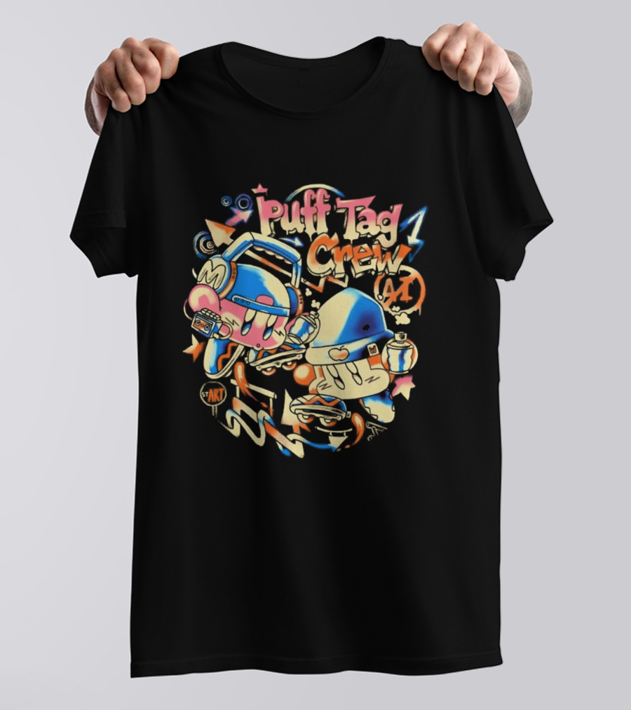 Kirby Puff Tag Crew Retro Graffiti T-Shirt