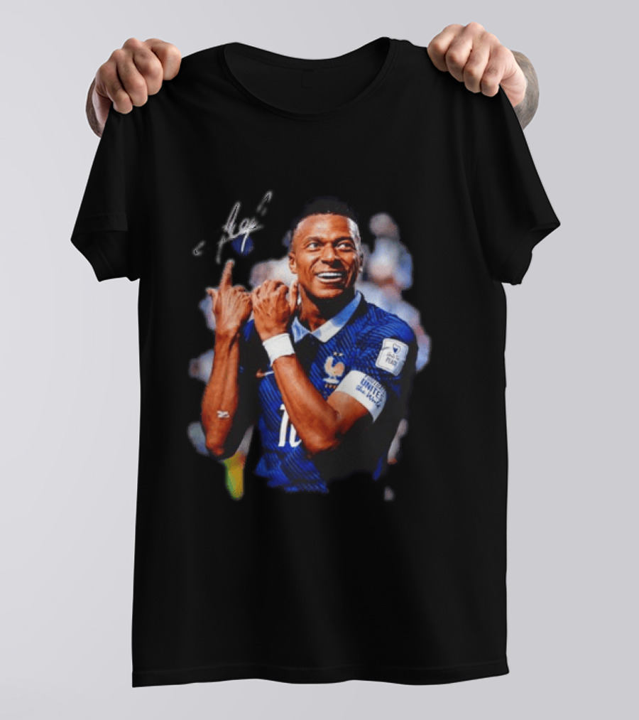 Kylian Mbappe France National Team Football World Cup Celebration T-Shirt