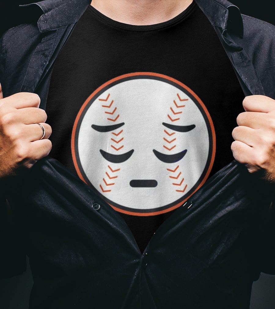 Sad Face New York Mets Baseball Expression T-Shirt