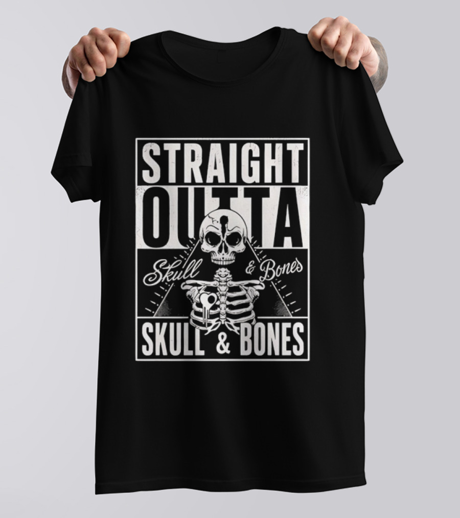 Straight Outta Skull And Bones Skeleton T-Shirt