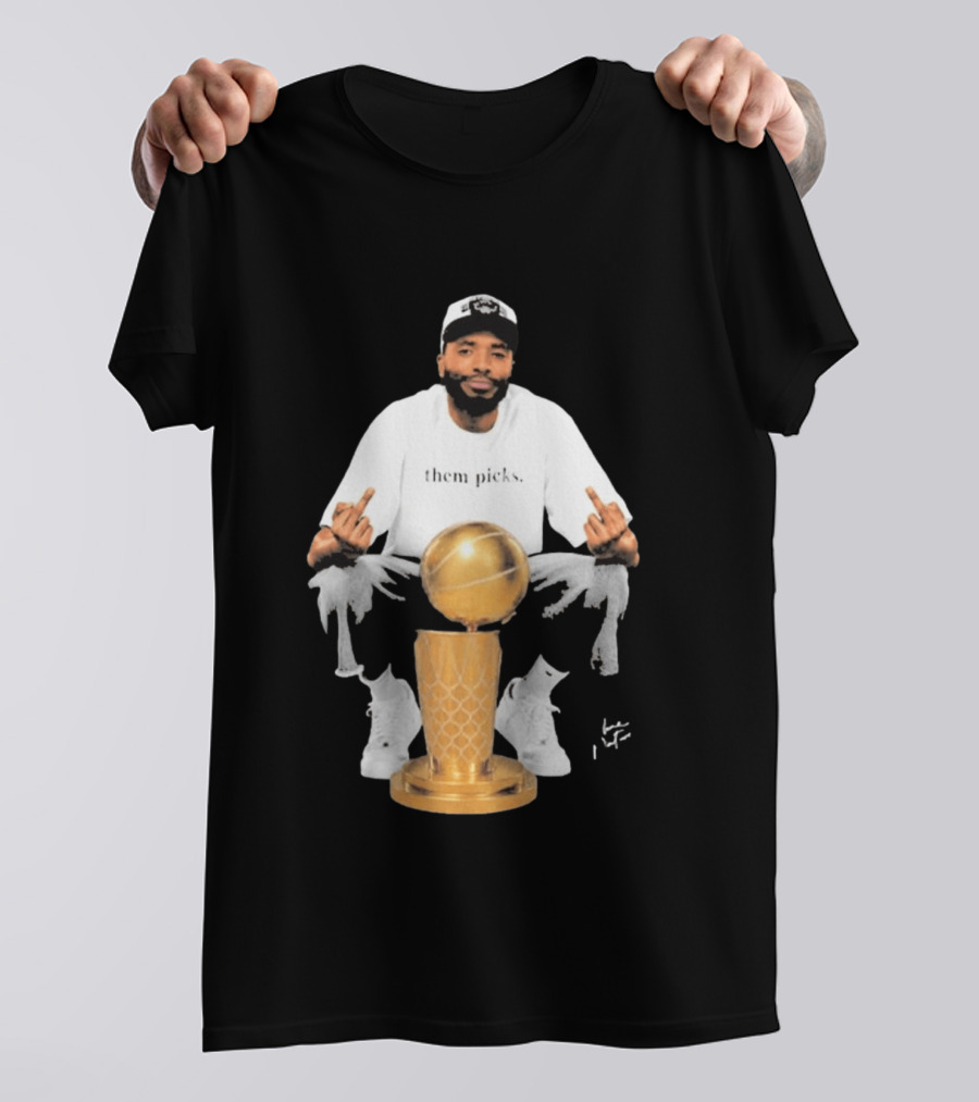 Mikal Bridges Larry O'Brien 2026 Them Picks T-Shirt