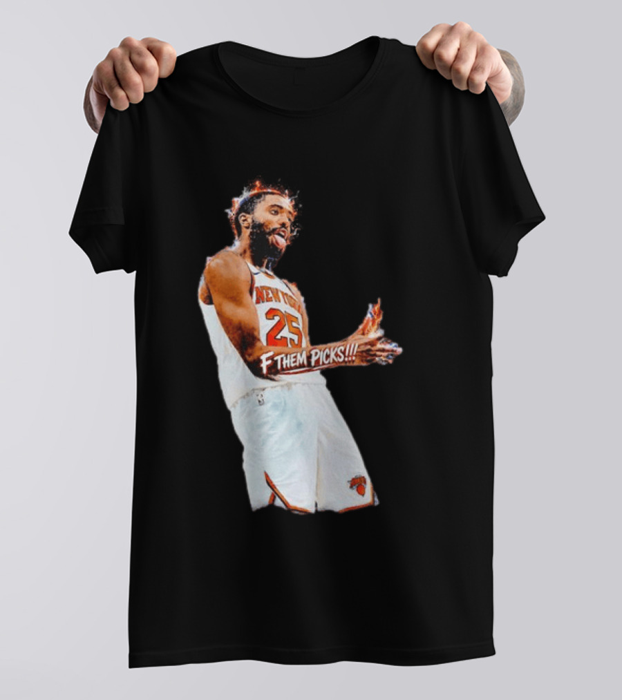 Mikal Bridges New York Knicks 25 F Them Picks T-Shirt