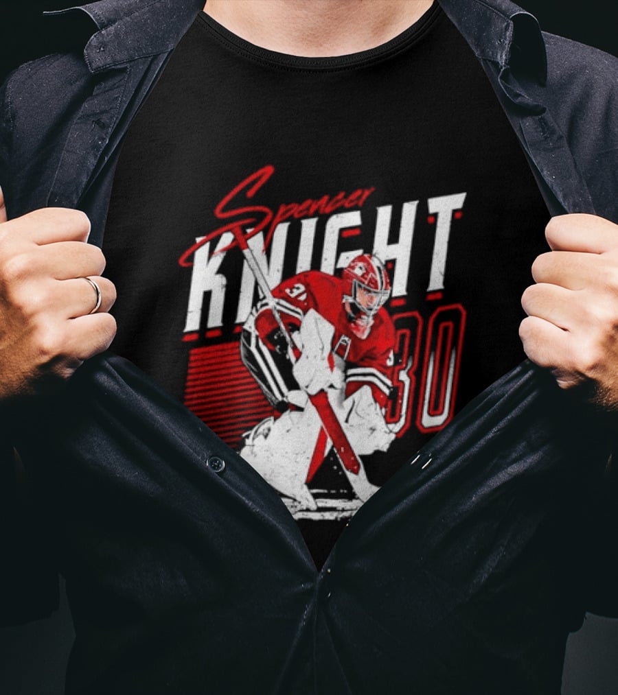 Florida Panthers Spencer Knight Number 30 NHL Stripes T-Shirt