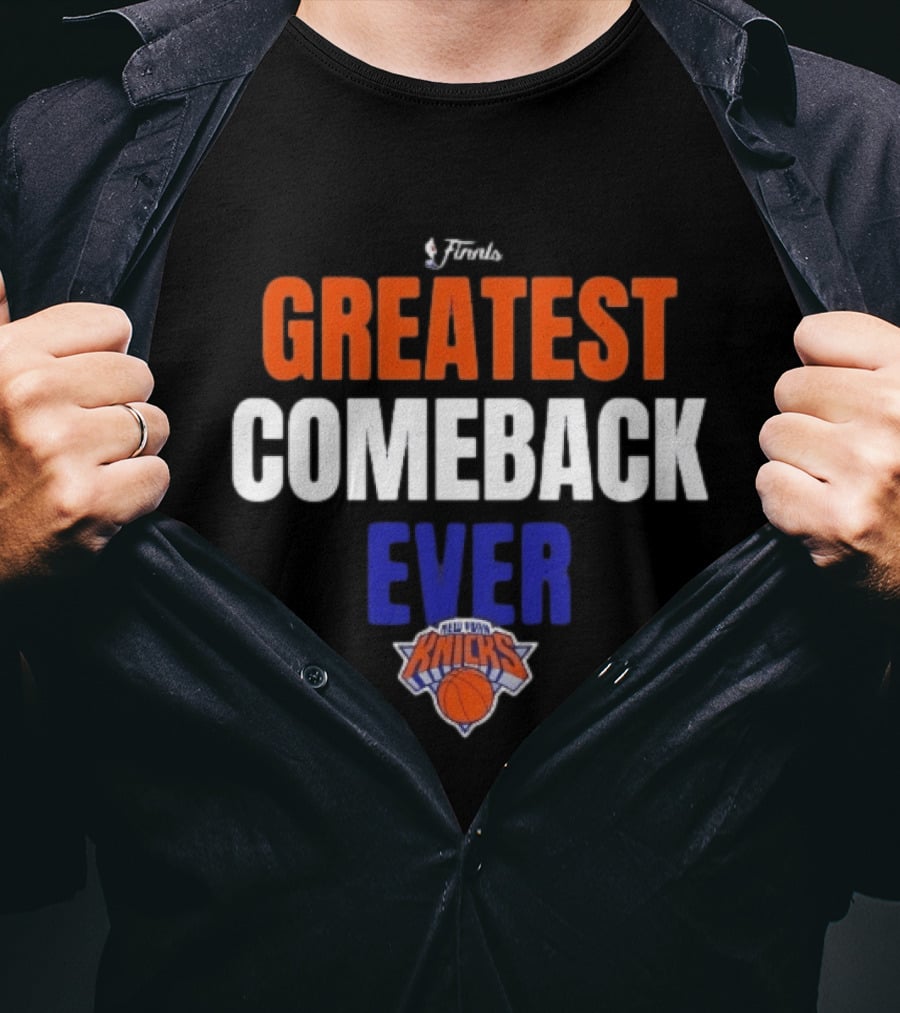 CHAMPIONS New York Knicks Evil Clown Basketball Trophy Champagne T-Shirt