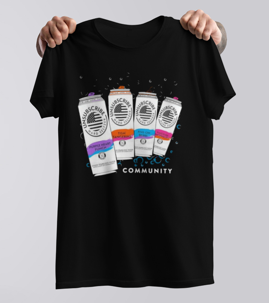 Unsubscribe Hard Seltzer Community Purple Heart Punch Tism Tangerine Five Oh Berry T-Shirt