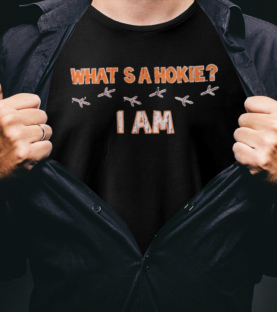 Virginia Tech Hokies What's A Hokie I Am Bird Tracks T-Shirt