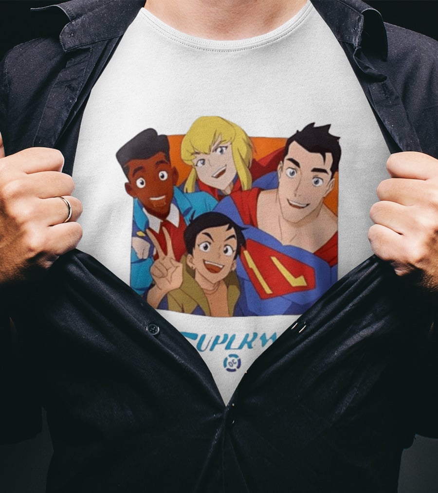 Superman Jimmy Olsen Lois Lane Supergirl My Adventures With Superman Animation Series Characters T-Shirt