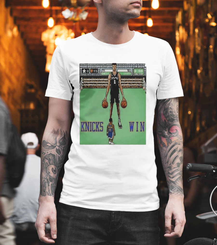 Victor Wembanyama San Antonio Spurs Jalen Brunson New York Knicks Win NBA Game T-Shirt