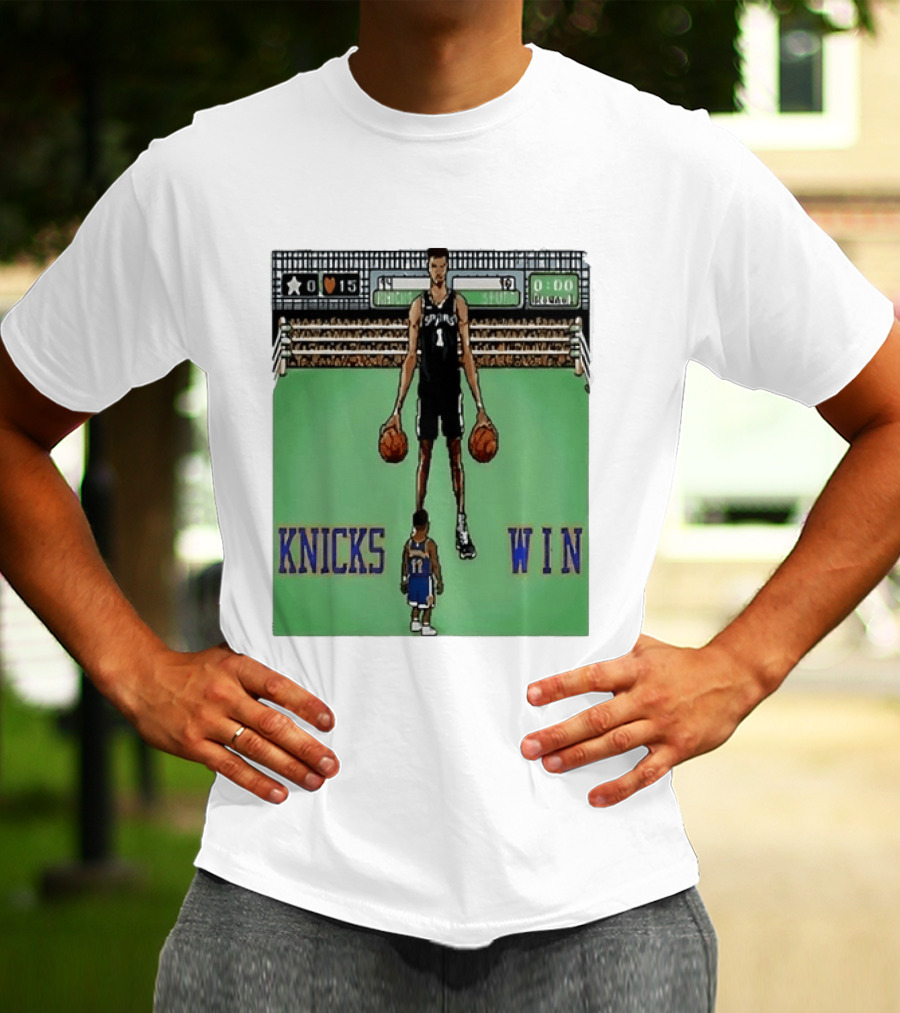 Victor Wembanyama San Antonio Spurs Jalen Brunson New York Knicks Win NBA Game T-Shirt