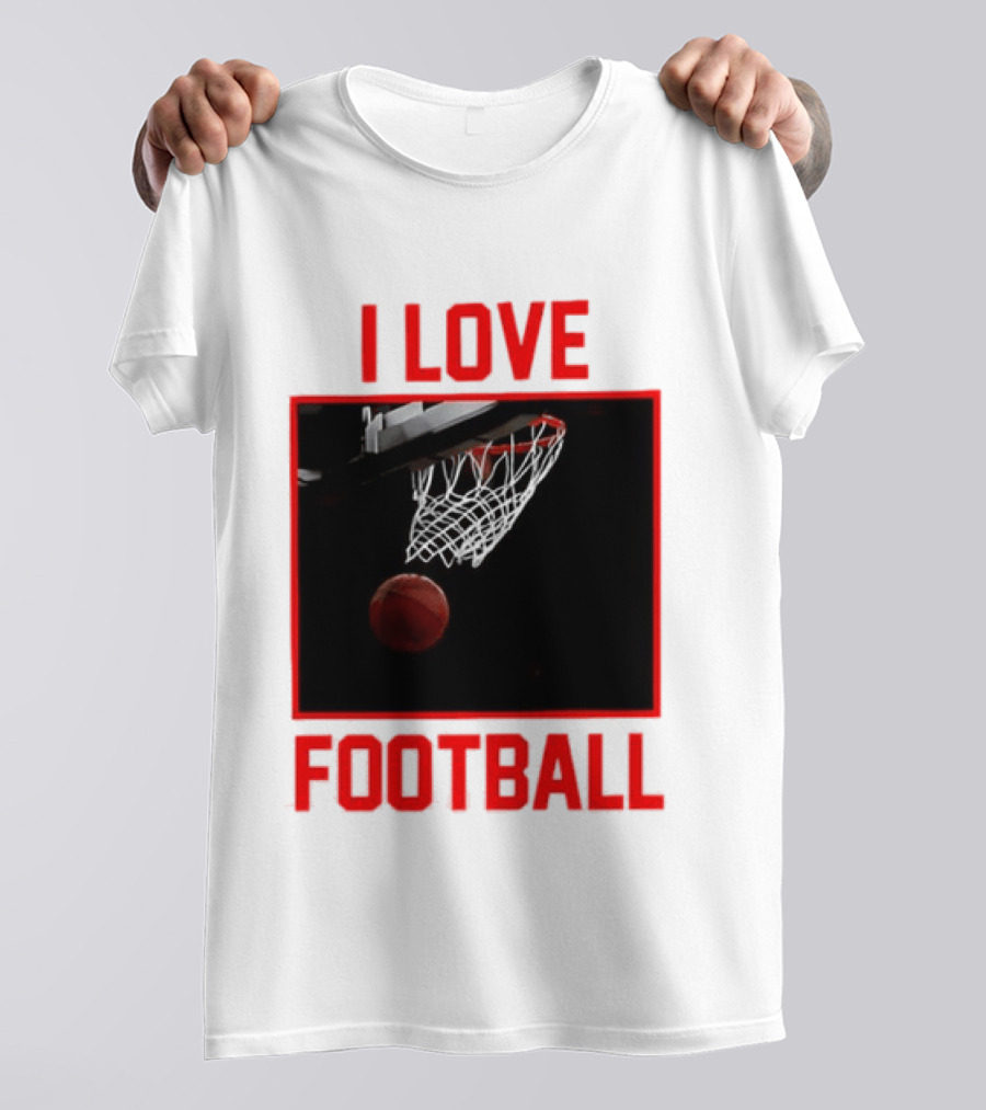 I Love Football Basketball Meme Sports T-Shirt