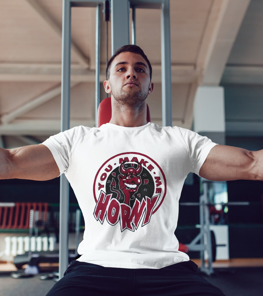 You Make Me Horny Devil Red Horns Circular T-Shirt