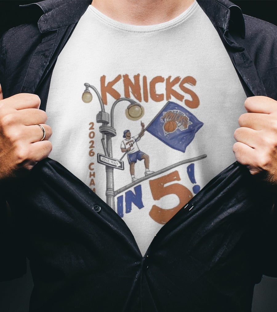 Knicks 2026 Champs In 5 Keith Haring T-Shirt