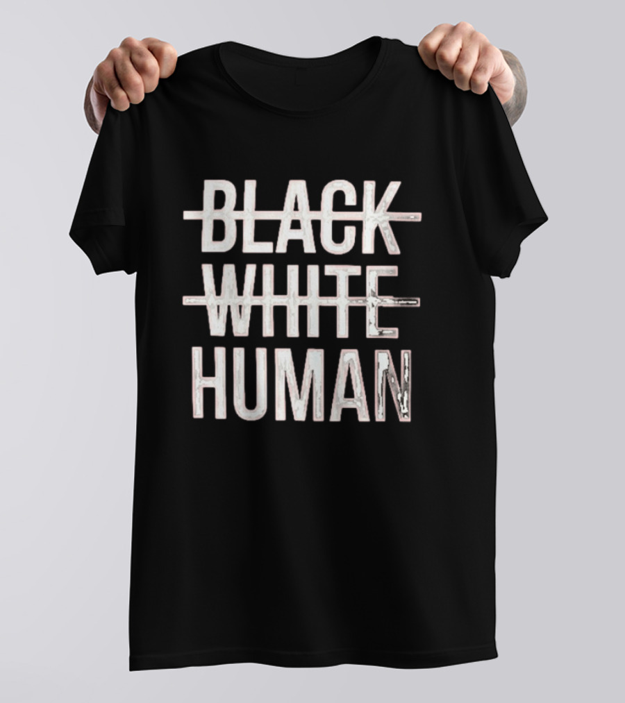 Black White Human T-Shirt