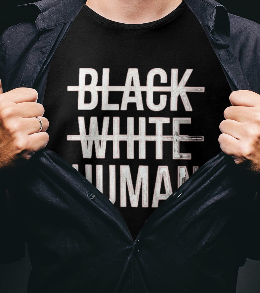 Black White Human T-Shirt