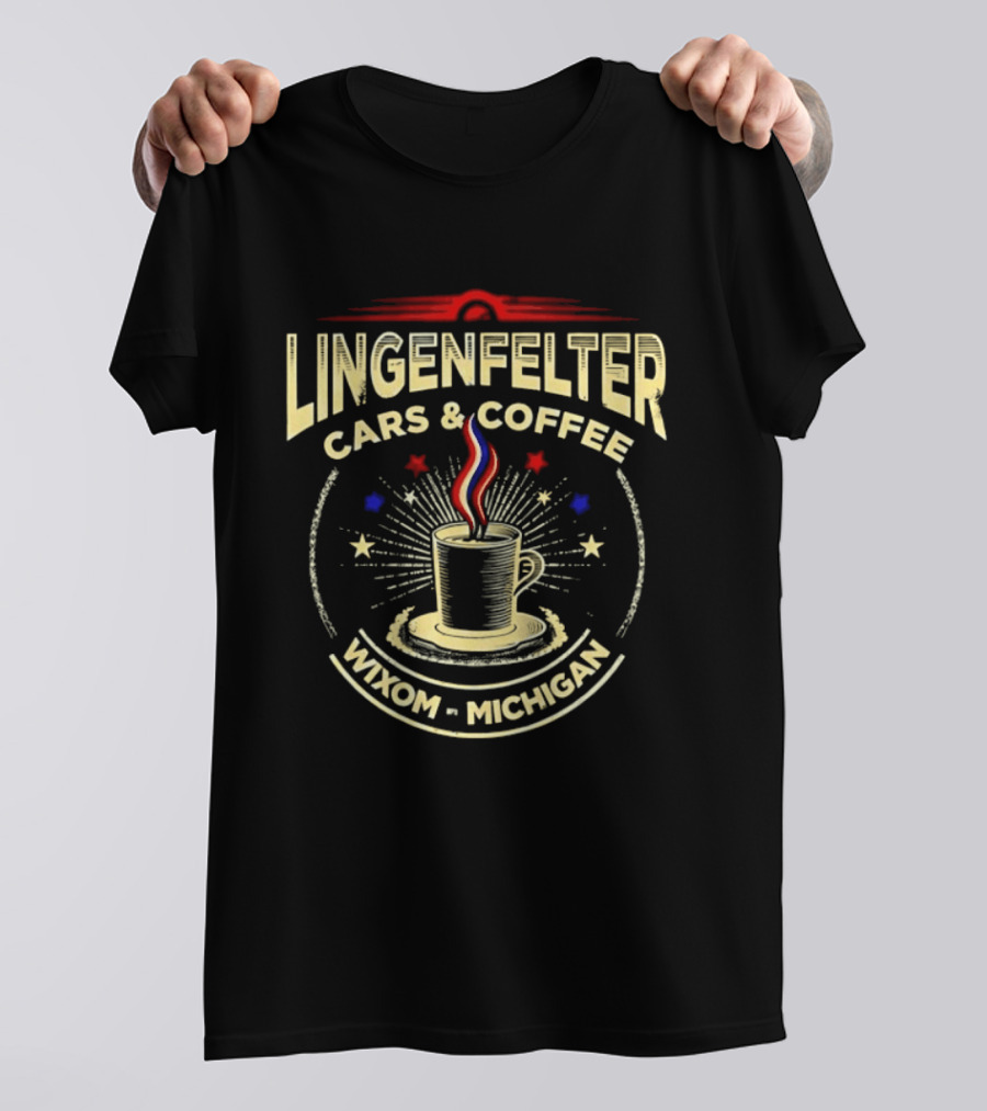 Lingenfelter Cars And Coffee Wixom Michigan Stars T-Shirt