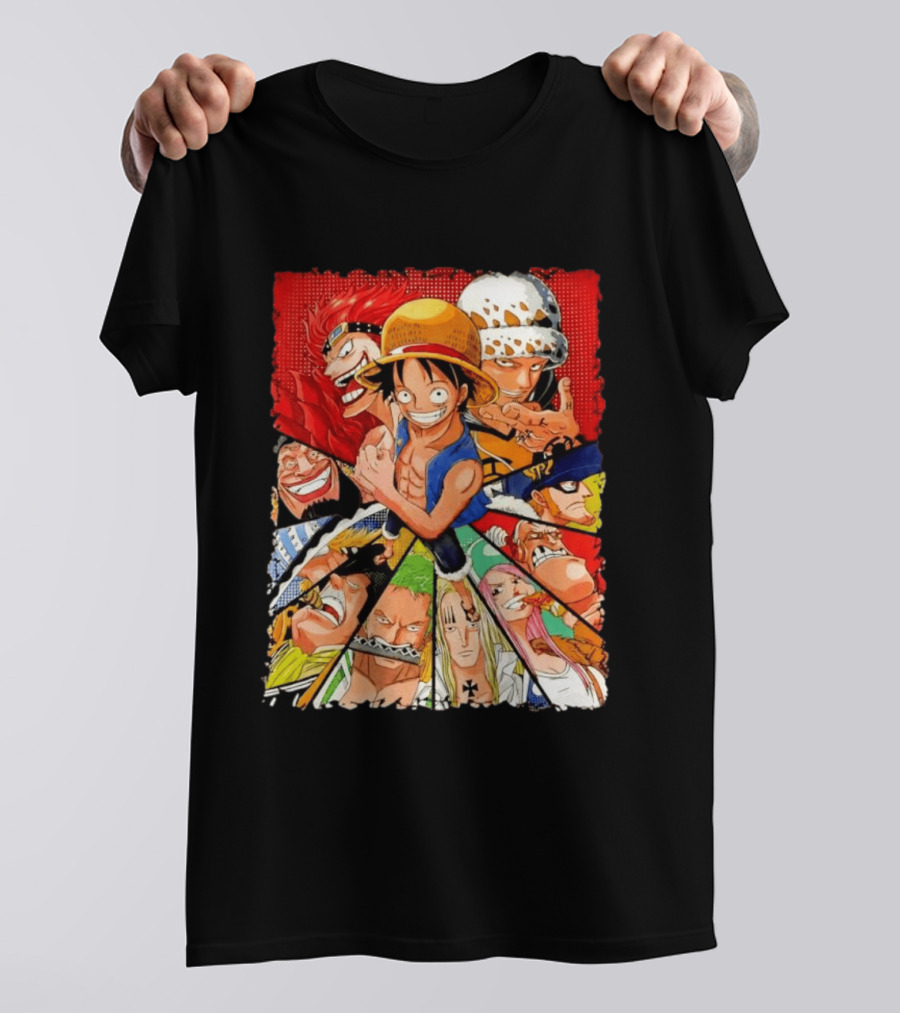 One Piece Luffy Kid Law Blackbeard Zoro Hawkins Drake Apoo Killer Bonney Ensemble T-Shirt