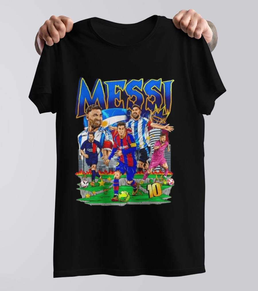 Messi Argentina FC Barcelona Inter Miami No.10 Soccer Star T-Shirt
