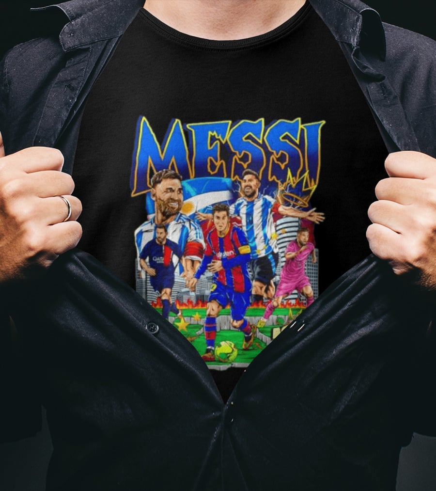 Messi Argentina FC Barcelona Inter Miami No.10 Soccer Star T-Shirt