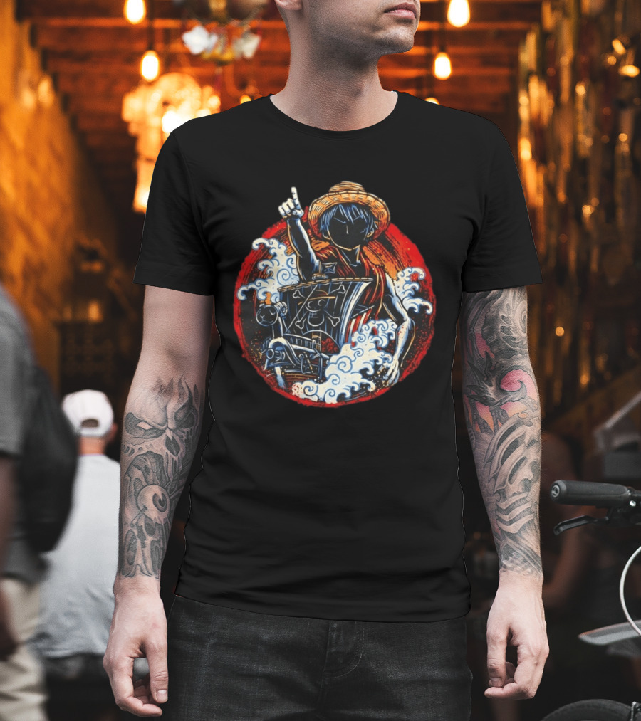 One Piece Monkey D Luffy And Going Merry Adventure Voyage T-Shirt
