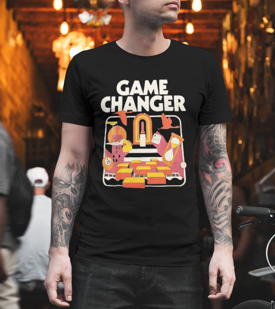 Game Changer Retro Arcade Countdown Hourglass Wings T-Shirt