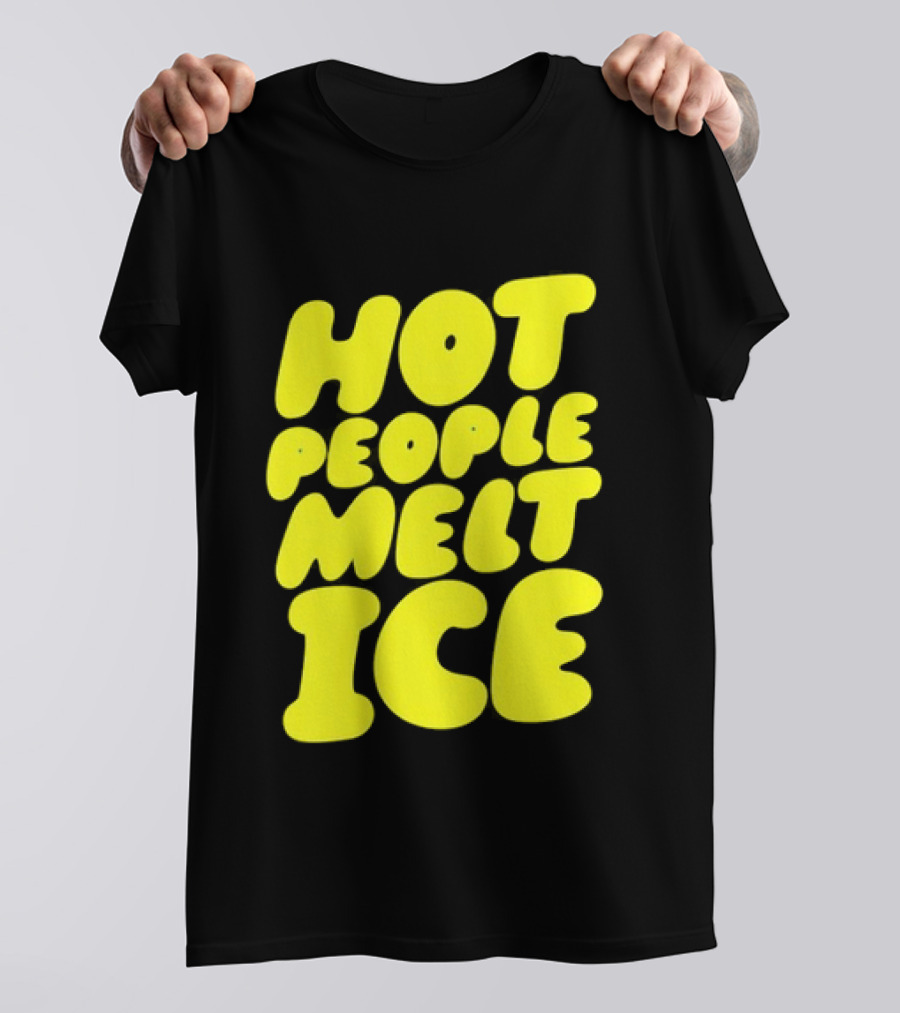 Hot People Melt Ice Bold Yellow T-Shirt