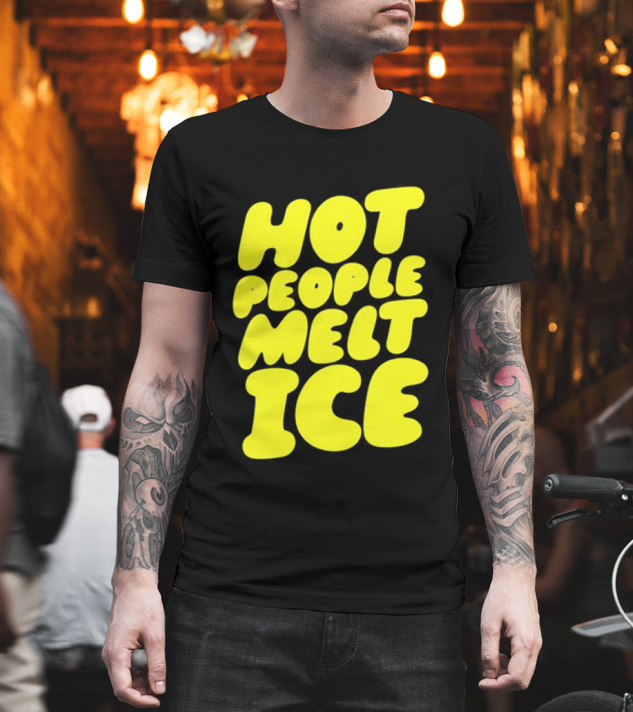 Hot People Melt Ice Bold Yellow T-Shirt