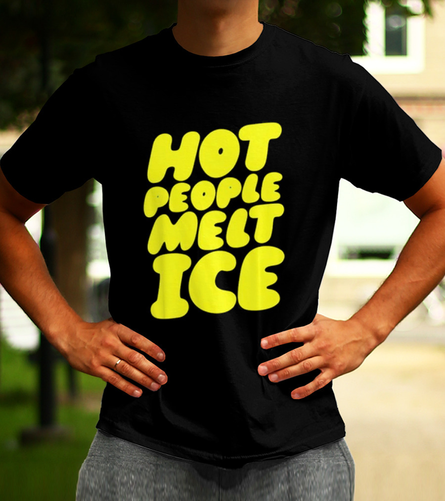 Hot People Melt Ice Bold Yellow T-Shirt